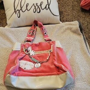 Juicy Couture Pink and White Women's Bag